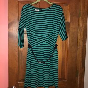 Kim Rogers Green Dress with Belt